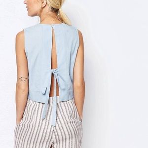 Asymmetrical Open Back Top